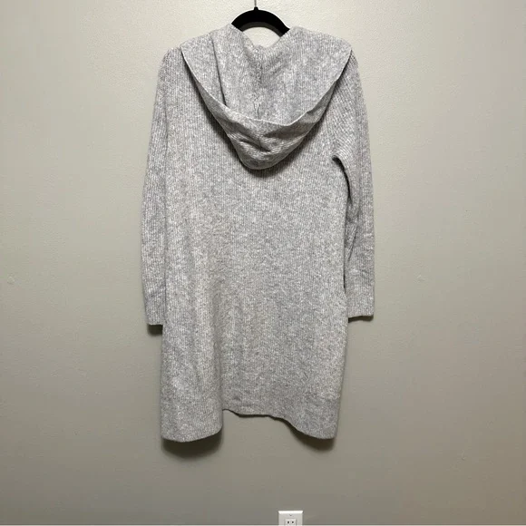 GAP Grey Ribbed Hooded Long Cardigan - Picture 5 of 5